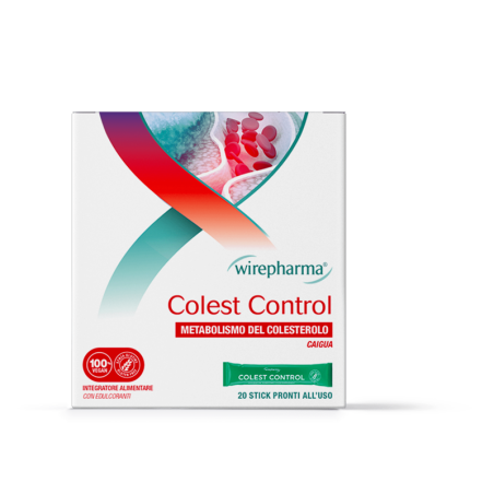 WIREPHARMA COLEST CONTROL INTEGRATORE ALIMENTARE PER IL METABOLISMO DEL COLESTEROLO CON GOMMA DI ACACIA 20 STICK 50 GR.