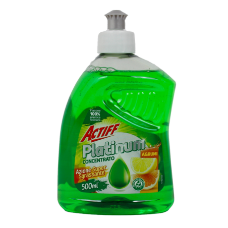 ACTIFF PLATINUM DETERSIVO PER PIATTI CONCENTRATO AGLI AGRUMI 500 ML.