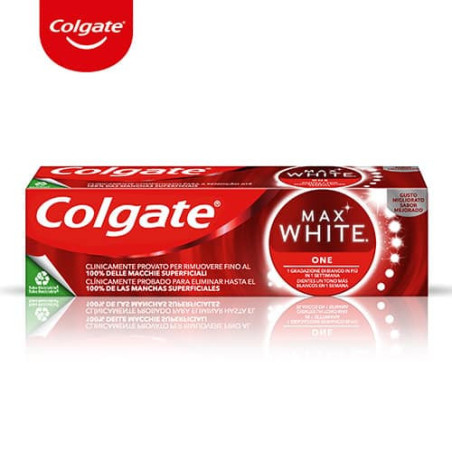 COLGATE DENTIFRICIO MAX WHITE ONE - 1 GRADAZIONE DI BIANCO IN PIU' OGNI SETTIMANA 75 ML.