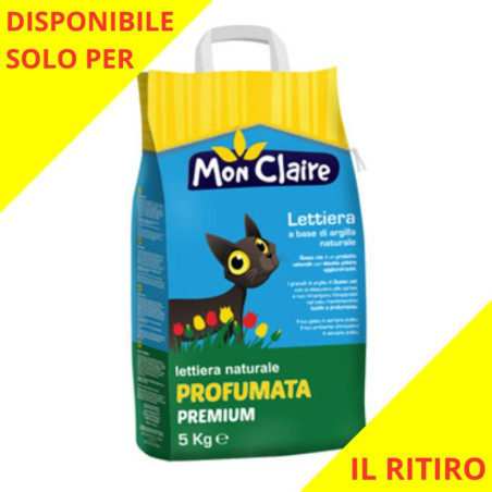 MON CLAIRE LETTIERA NATURALE PROFUMATA PER GATTI A BASE DI ARGILLA NATURALE 5 KG.