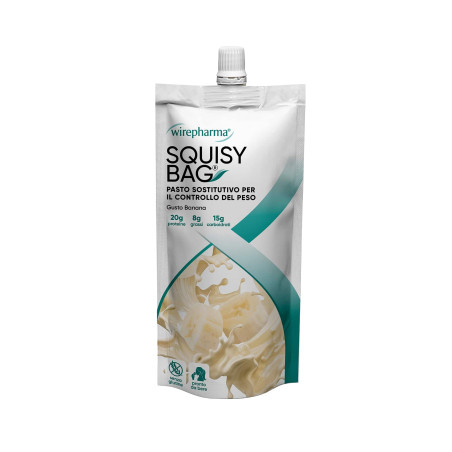 WIREPHARMA SQUISY BAG PASTO SOSTITUTIVO PER IL CONTROLLO DEL PESO GUSTO BANANA 220 GR.