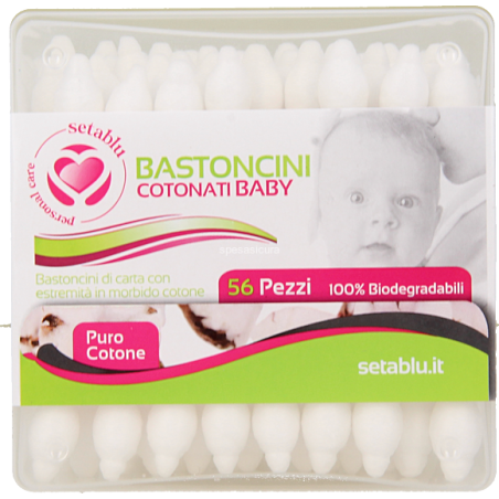 SETABLU BASTONCINI COTONATI BABY 56 COTTON FIOC BIODEGRADABILI