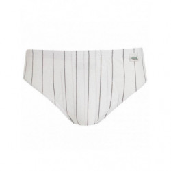 SLIP UOMO IN COTONE CON RIGHE CIELLEGI FLASH TG.7-8 BIANCO