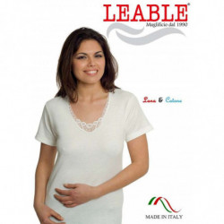 Maglia donna lana e cotone con pizzo Leable art.95 Tg.3/7