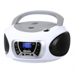 Stereo Portatile Boombox CD DAB DAB+ AUX-IN Trevi CMP 510 DAB Bianco