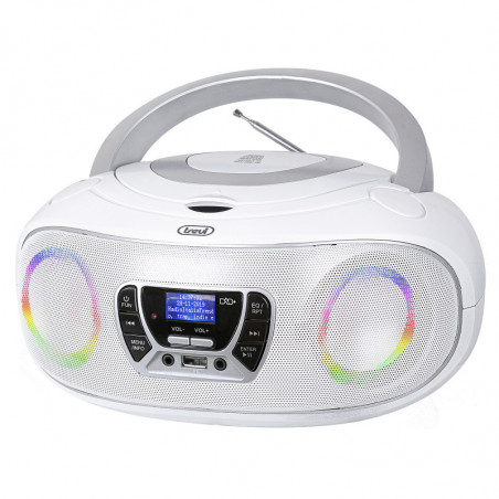 Stereo Portatile Boombox CD DAB DAB+ USB AUX-IN Trevi CMP 583 DAB Bianco