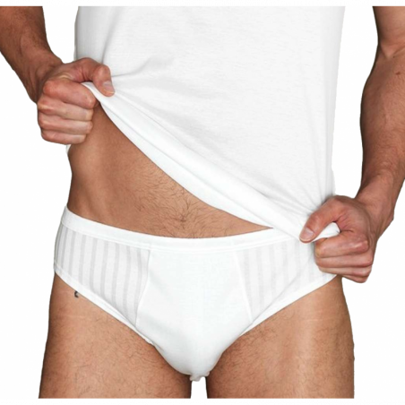 Slip uomo filo di scozia scarto ago Gicipi 281  Bianco