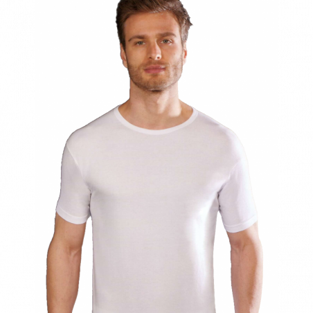 T-SHIRT UOMO COTONE GIROCOLLO BASSO MANICA CORTA LIABEL 3828 1023